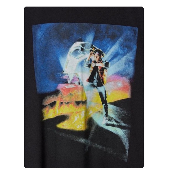 Torrid Back To The Future Relaxed Fit Cotton Boxy Tee Size Large/ 0x - Picture 3 of 5